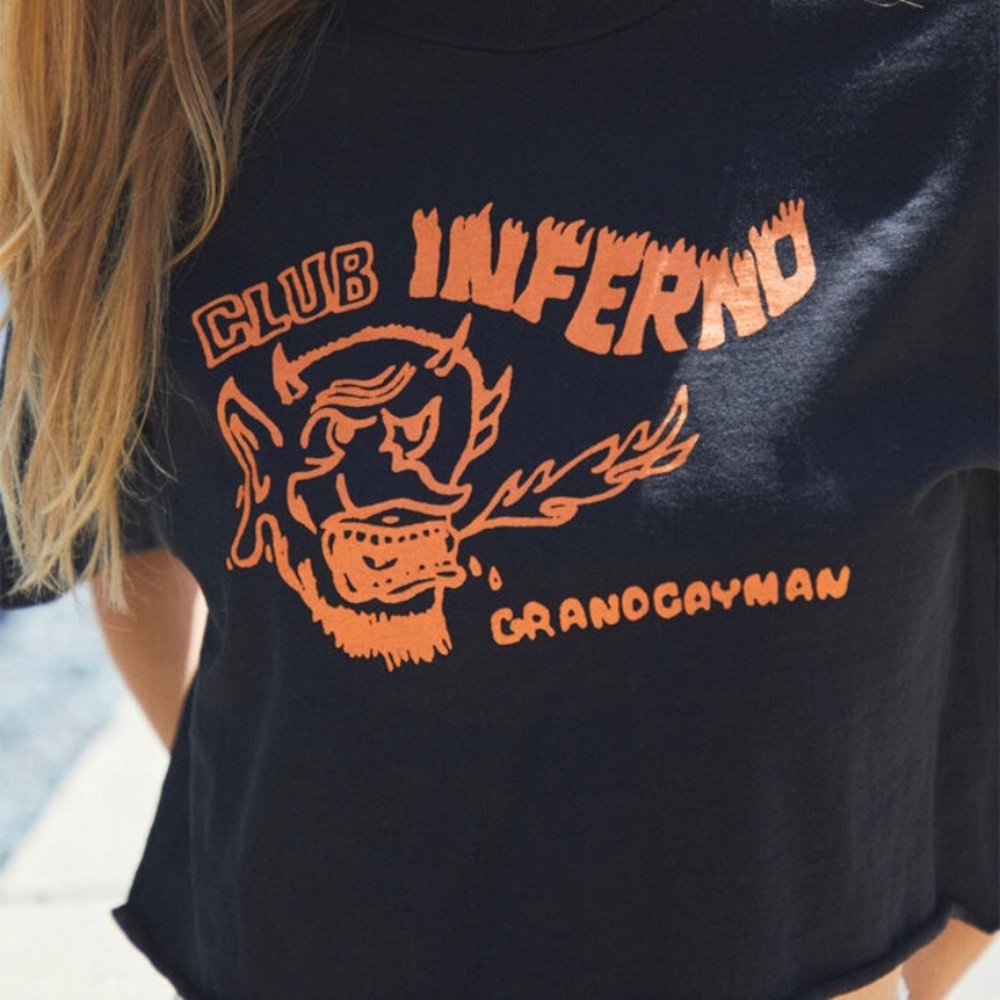 John Galt Club Inferno Cropped T-Shirt